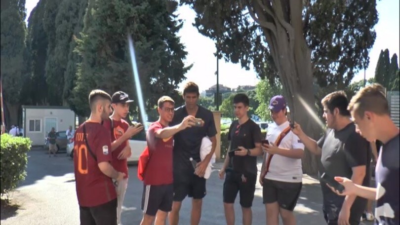 Visite Roma: foto coi tifosi per Verde e Fazio