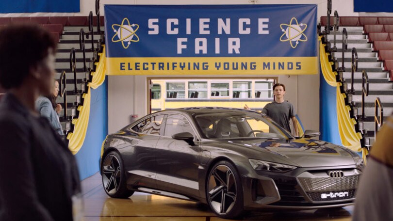 Audi e-tron con Spider Man VIDEO
