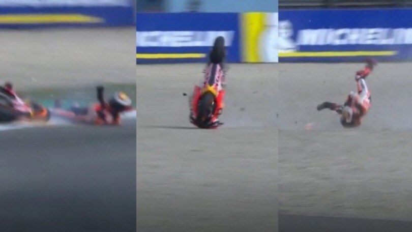 Lorenzo, caduta ad Assen: tanta paura e frattura di una vertebra