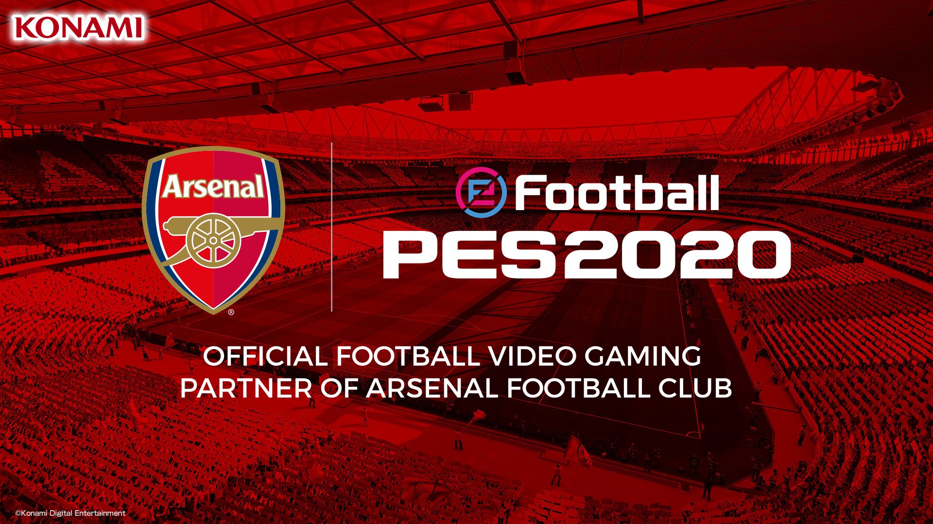 Arsenal e Konami ancora più vicine: estesa la partnership mondiale per PES2020