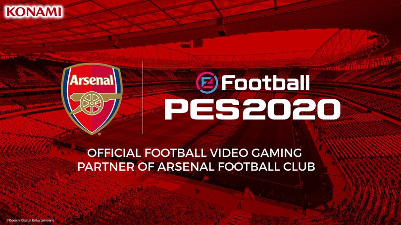 Arsenal e Konami ancora più vicine: estesa la partnership mondiale per PES2020
