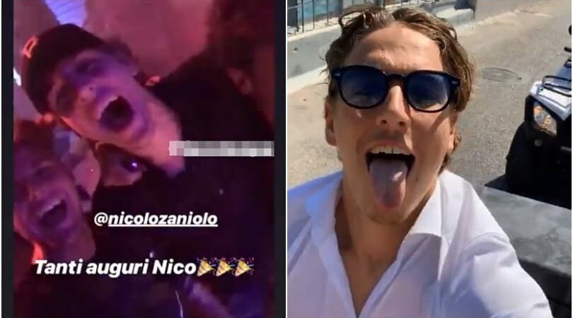 Zaniolo festeggia i 20 anni: discoteca e quad a Santorini