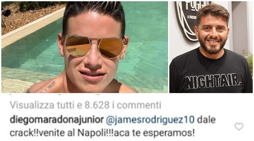 Napoli, Maradona jr chiama James Rodriguez: "Ti aspettiamo crack!"