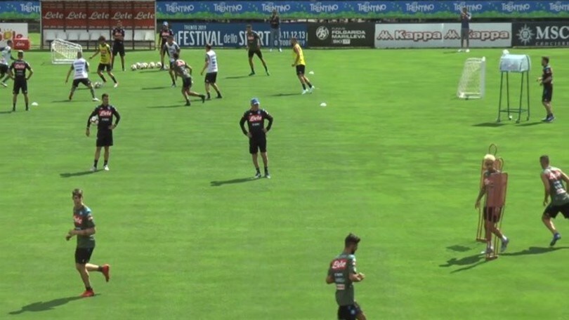 Dimaro Folgarida, secondo giorno di lavoro per il Napoli