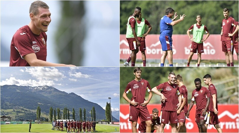 Il Torino si allena a Bormio: Belotti se la ride
