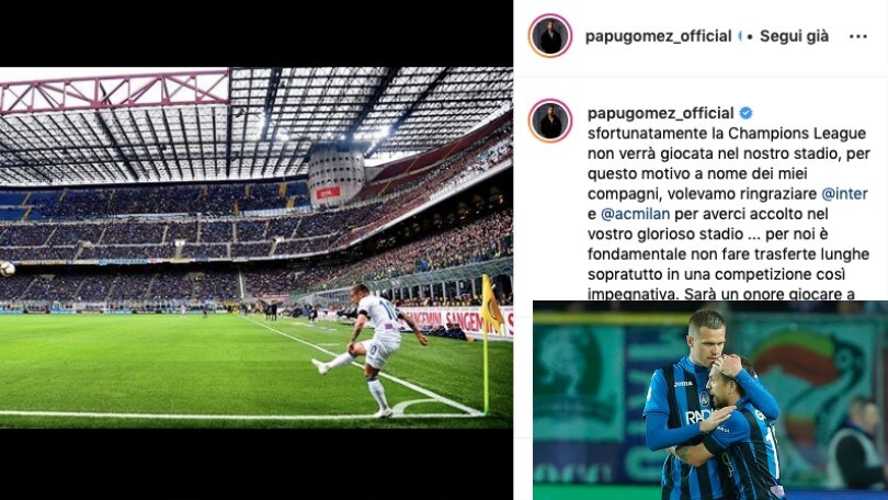 Atalanta a San Siro per la Champions. Il Papu ringrazia, mentre Petagna prende in giro Ilicic