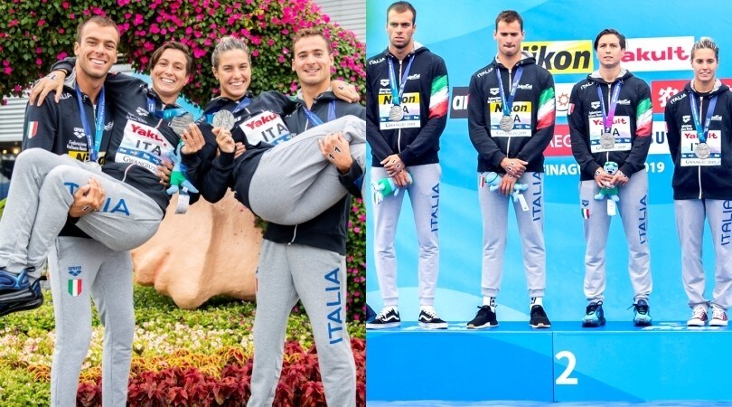L'Italia del nuoto argento nella staffetta mista, Paltrinieri combatte in acqua