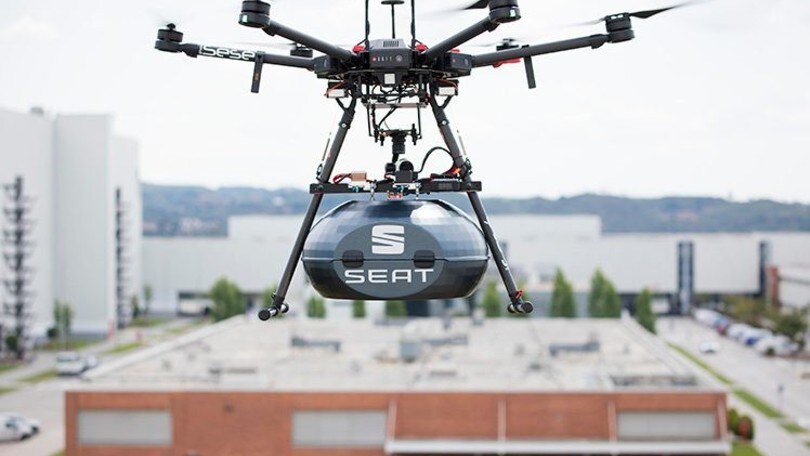 Seat, le foto dei droni utilizzati per le consegne