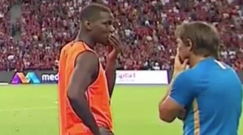 Pogba, saluto particolare a Conte