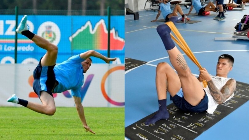 Lazio a lavoro ad Auronzo tra acrobazie e palestra
