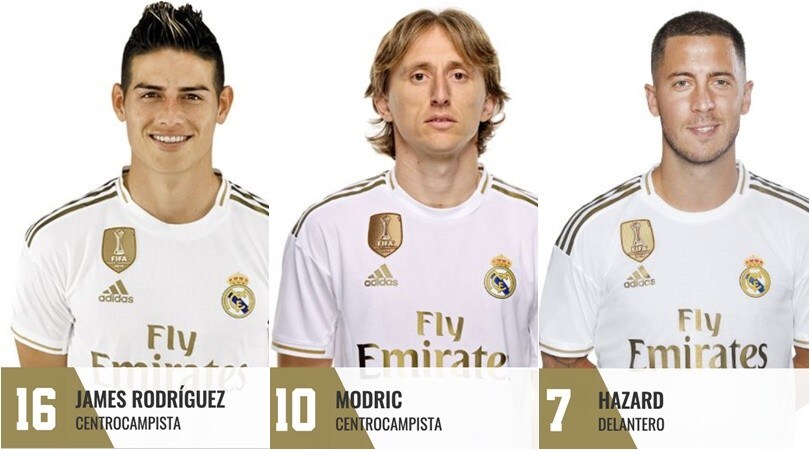 Real Madrid, Modric tiene la 10: Hazard prende la 7. James il 16