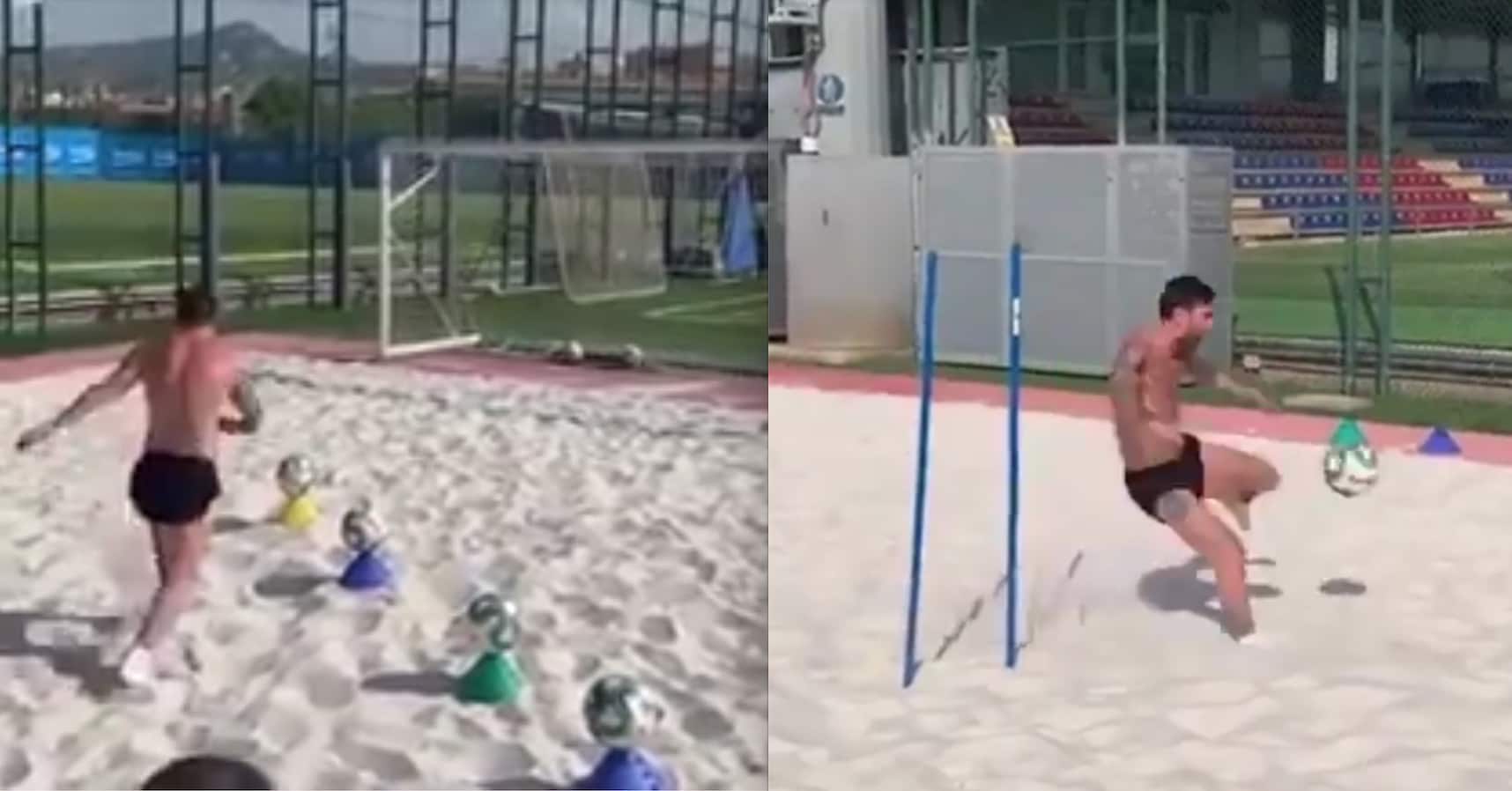 Messi bionico sulla sabbia: il recupero del genio