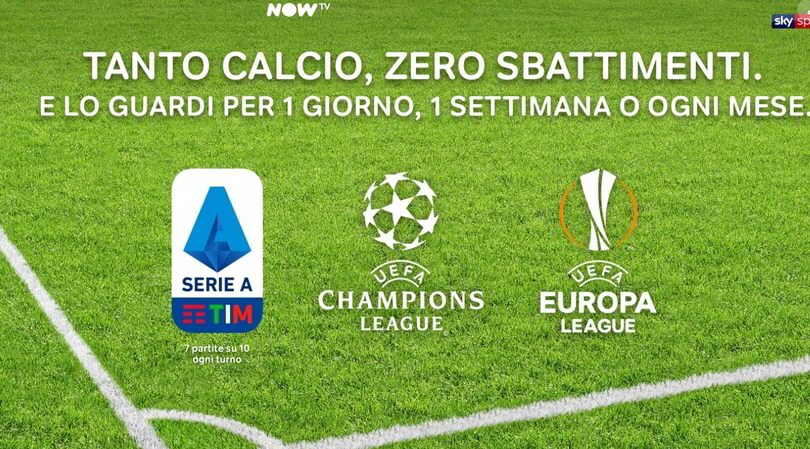 Fischio d'inizio per Now Tv: "Tanto calcio, zero sbattimenti"