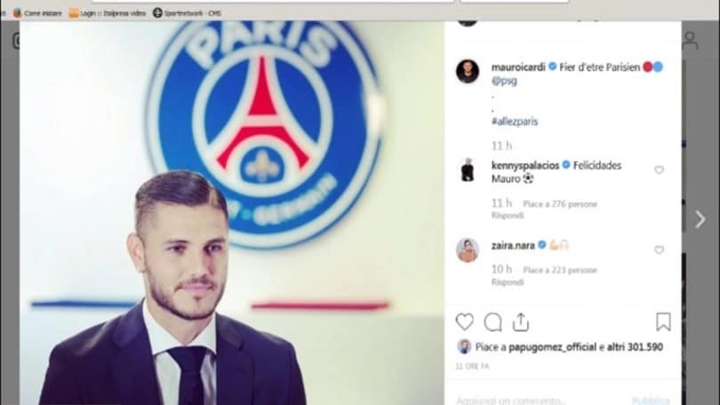 Icardi, prime parole con la maglia del PSG