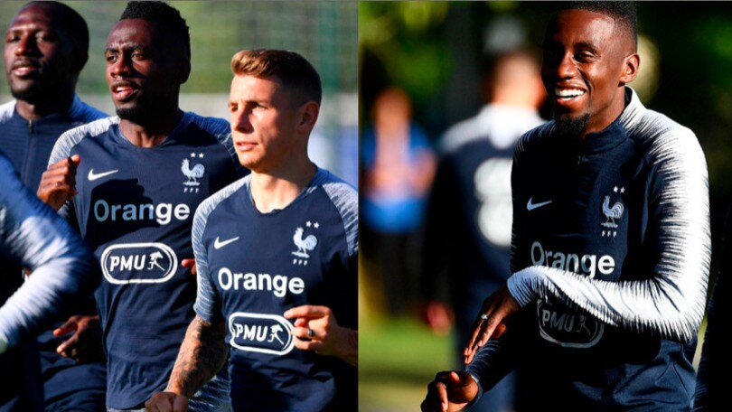 Juve, Matuidi sorridente in allenamento con la Francia