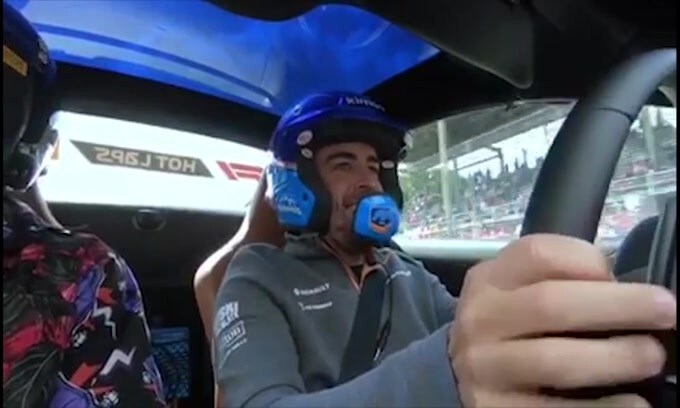 Petagna, giro pazzesco sul tracciato di Monza con Alonso