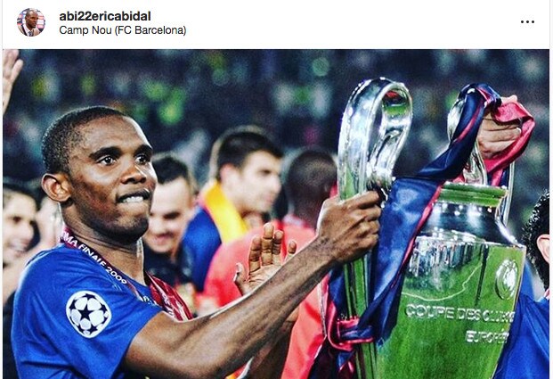 Il saluto di Abidal a Eto'o: «Grande giocatore e grande persona»