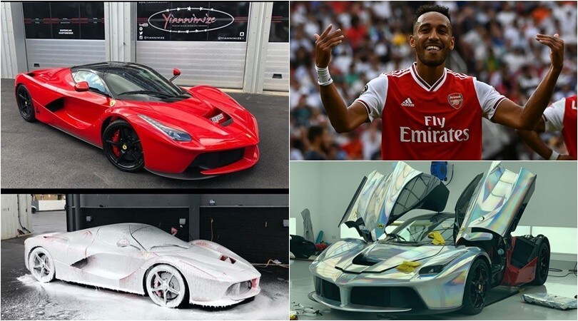 La Ferrari e Aubameyang: la "cromatura" scatena i social