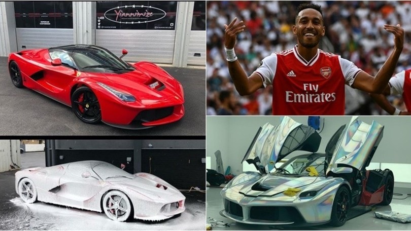 La Ferrari e Aubameyang: la "cromatura" scatena i social