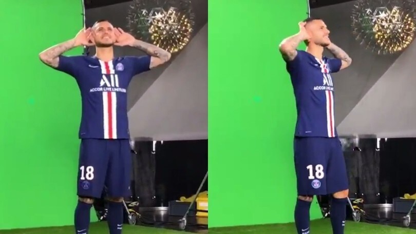Icardi prepara l'esultanza per il Psg
