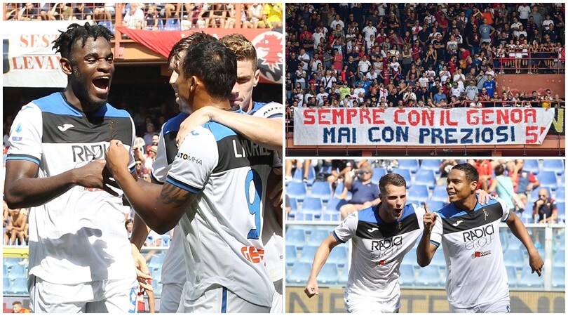 Atalanta, Muriel e Zapata stendono il Genoa. Preziosi contestato