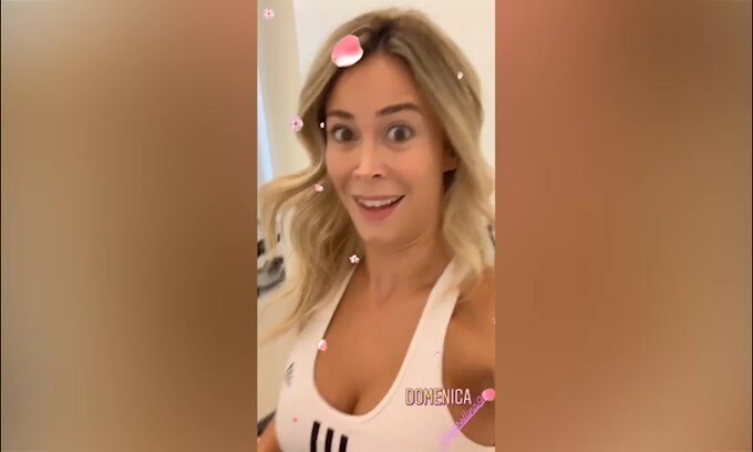 Domenica in palestra per Diletta Leotta