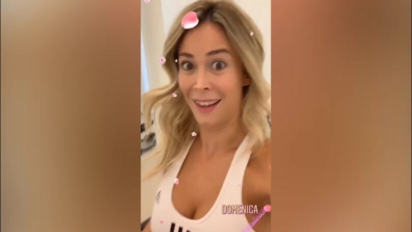 Domenica in palestra per Diletta Leotta