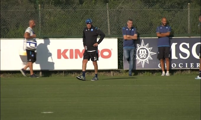 Napoli, squadra al lavoro verso la sfida contro il Liverpool
