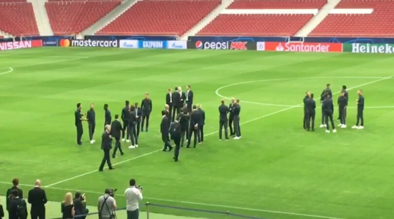 La Juve prova il terreno di gioco del Wanda Metropolitano