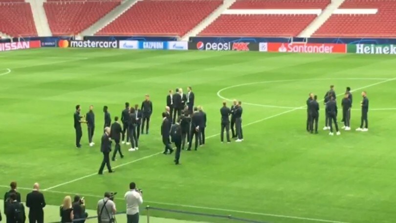 La Juve prova il terreno di gioco del Wanda Metropolitano