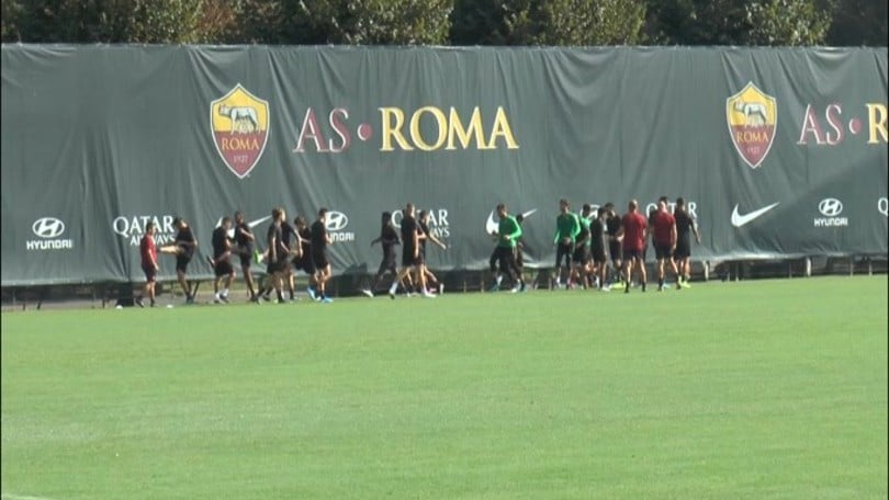 La Roma si allena a Trigoria