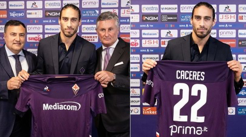 La Fiorentina presenta Caceres: le foto dell'evento
