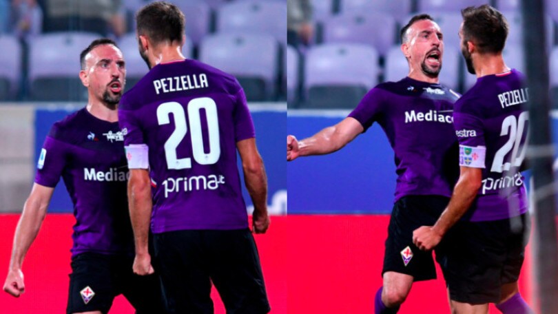Fiorentina, Pezzella sblocca il match e ringrazia Ribery per l'assist