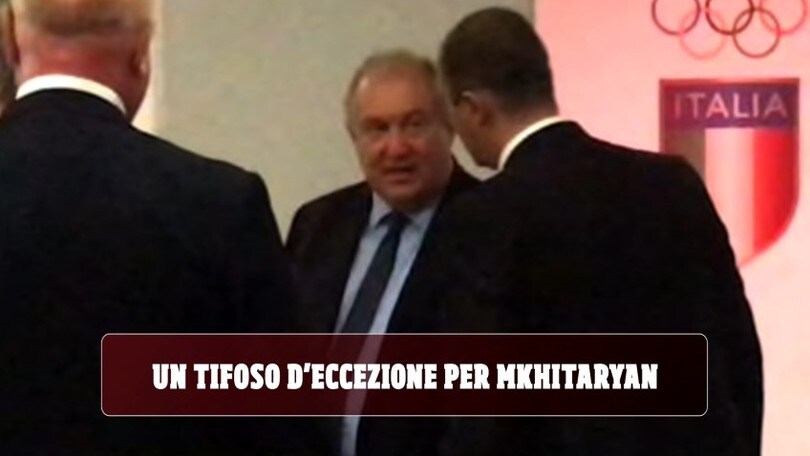 Roma-Atalanta, il presidente armeno all'Olimpico per Mkhitaryan