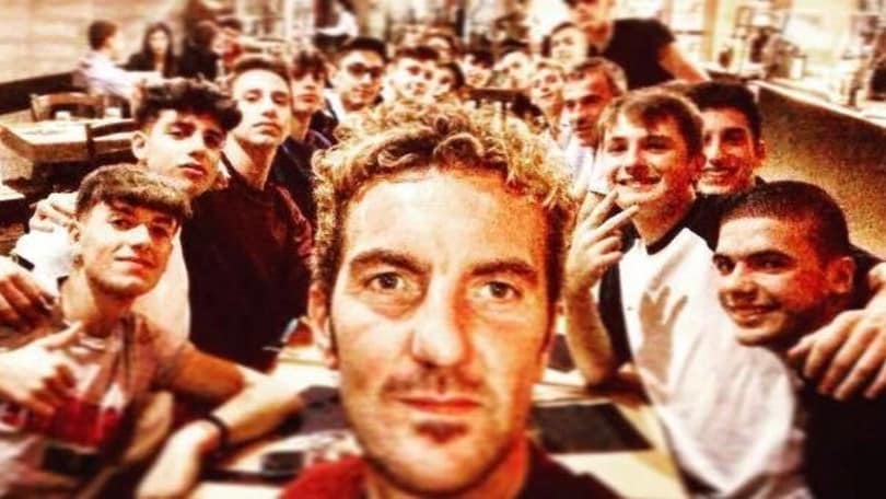 Malagrinò a cena con i suoi vecchi Under 17 2002 del Vanchiglia