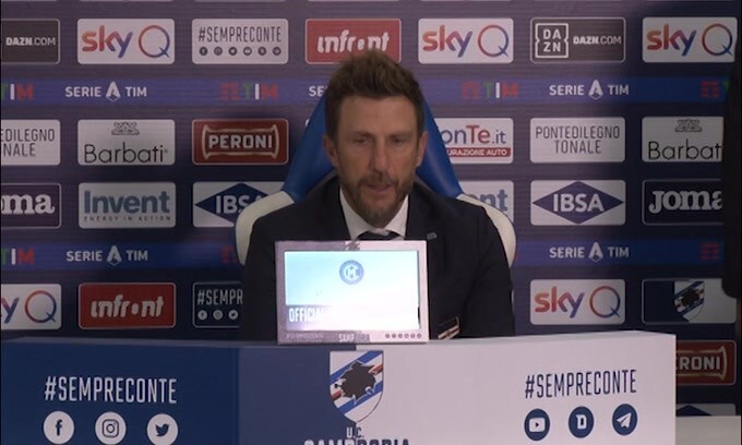 Problemi audio in conferenza, Di Francesco: "Non gira manco la mia voce"