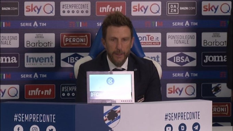 Problemi audio in conferenza, Di Francesco: "Non gira manco la mia voce"