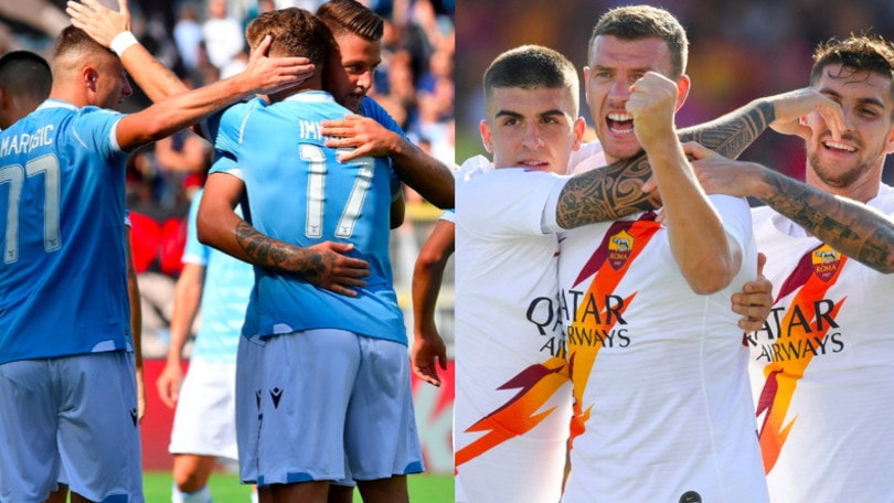 Dzeko trascina la Roma a Lecce, poker Lazio al Genoa