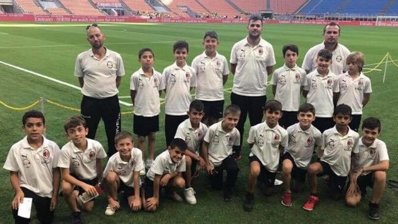 I piccoli campioni della Cbs ospiti d'onore di Milan-Fiorentina