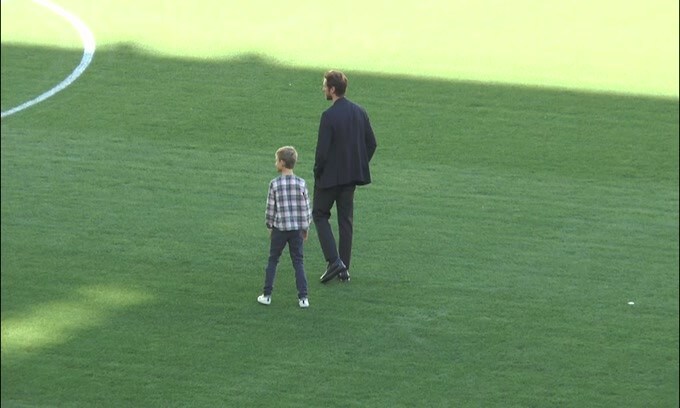 Marchisio in campo all'Allianz Stadium per l'ultima volta