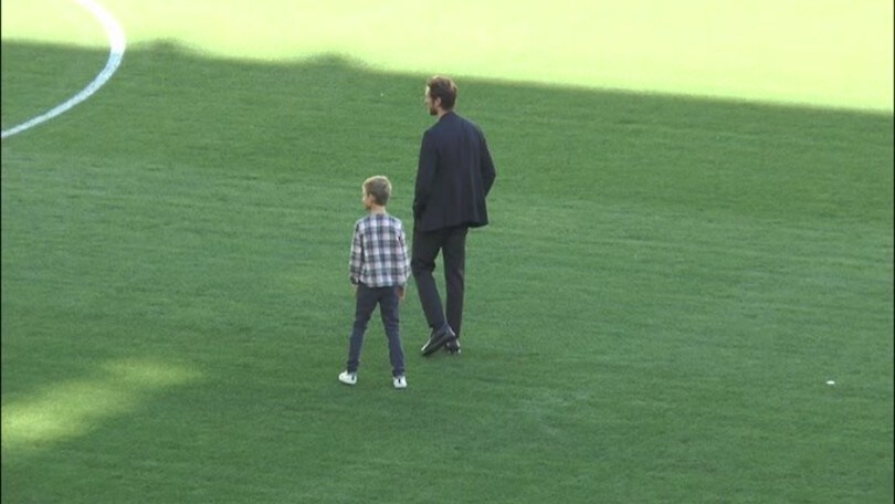 Marchisio in campo all'Allianz Stadium per l'ultima volta