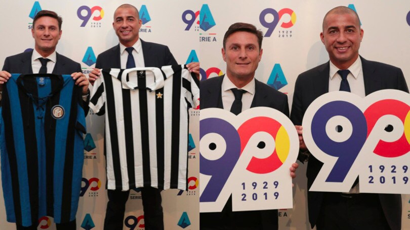 E' già Inter-Juve, Trezeguet con Zanetti per il 'compleanno' della Serie A