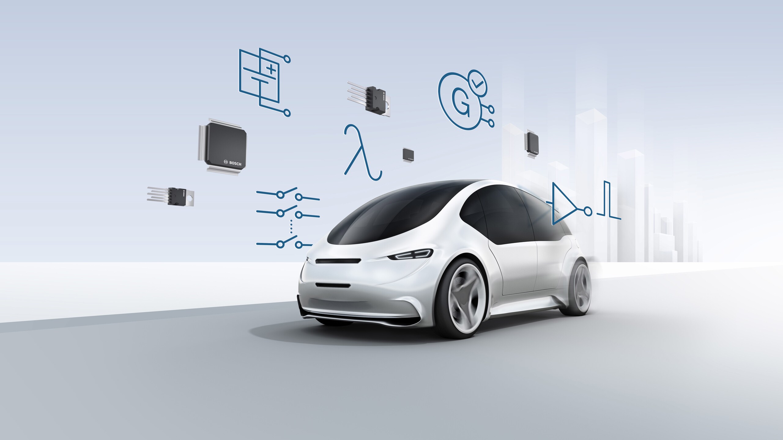 Bosch, il sistema di sicurezza per auto elettriche: immagini