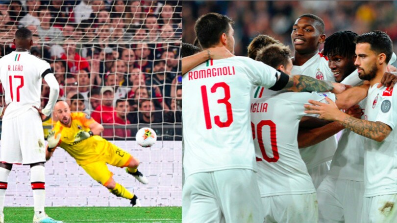 Reina para il rigore, festa Milan contro il Genoa