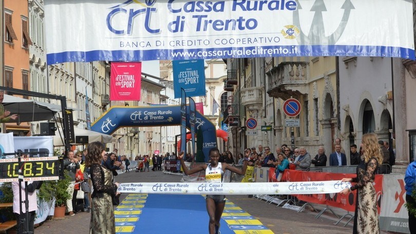 Mosisa e Rionoripo firmano i nuovi record alla Trento half marathon