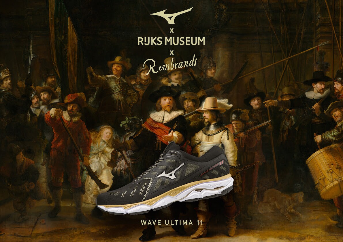 Mizuno veste la Wave Ultima 11 Amsterdam con il capolavoro di Rembrandt "The Night Watch"