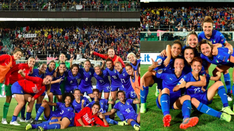 Italia donne, 2-0 alla Bosnia e festa in campo al Barbera