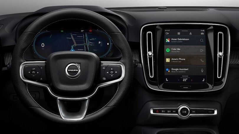 Volvo XC40 elettrica, infotainment con Android
