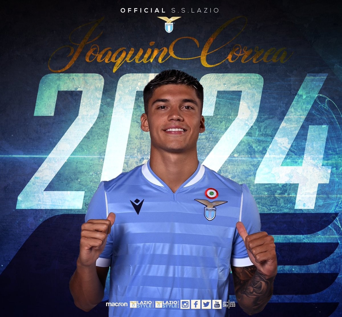Lazio, Correa firma fino al 2024