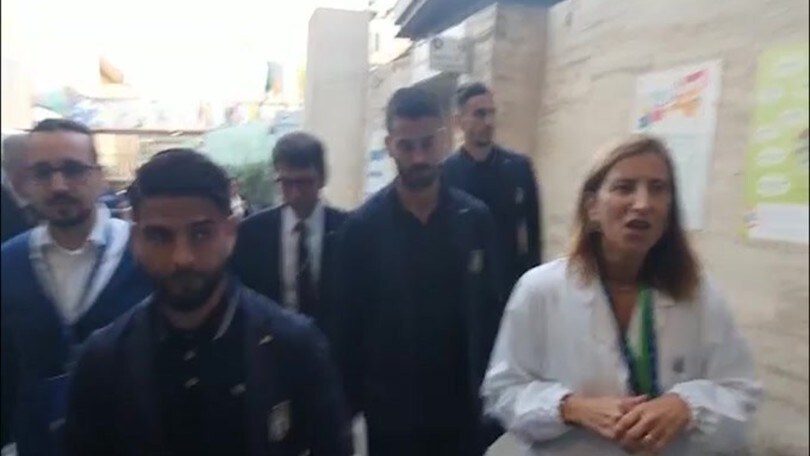 La Nazionale italiana in visita al Bambin Gesù
